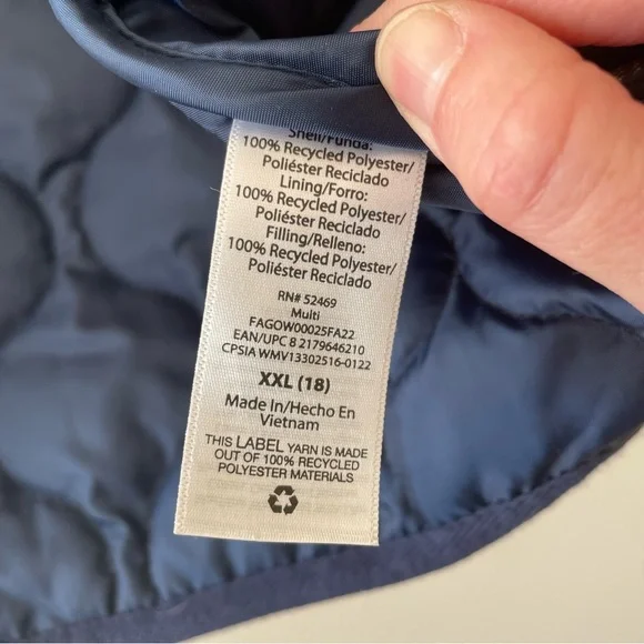 Free Assembly Girls Lightweight Quilted Jacket Size XXL (18) - Picture 8 of 9